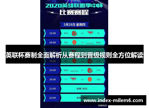 英联杯赛制全面解析从赛程到晋级规则全方位解读